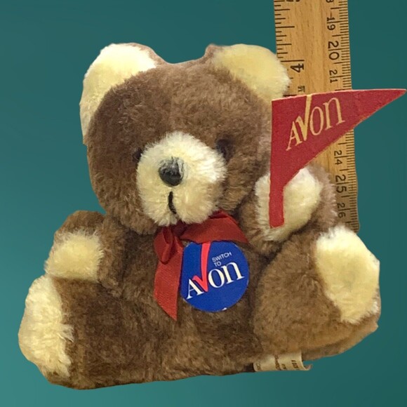 Russ Berrie Mini Teddy Bear #245 Nutshells Brown 4.25" Avon Made in Korea Vtg - Picture 8 of 10
